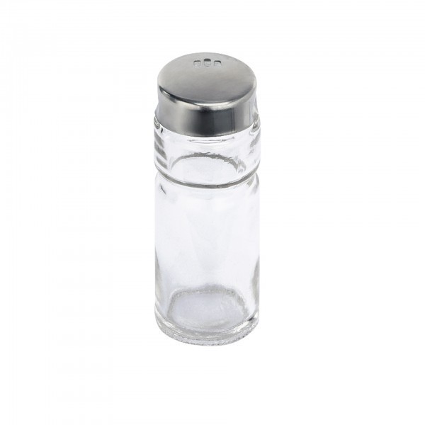 Salz-/Pfefferstreuer - Glas - Kappe aus Edelstahl