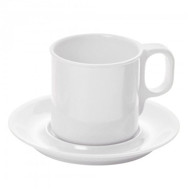 Becher - Melamin - weiß - leicht - extra preiswert