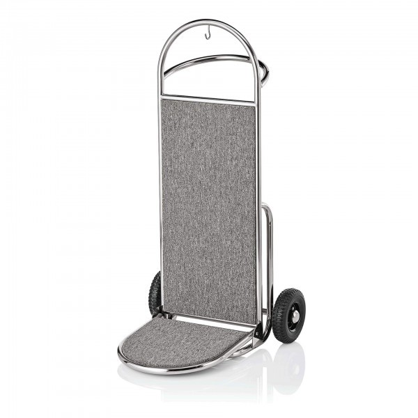 Kofferkarre - Edelstahl - silber - versch. Teppichfarben - premium Qualität - 4426.001