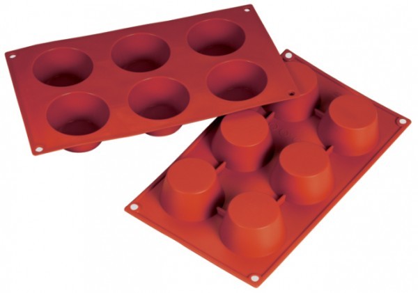 Silikon-Backform, Muffin, 6 Formen - 6,9x3,5 cm
