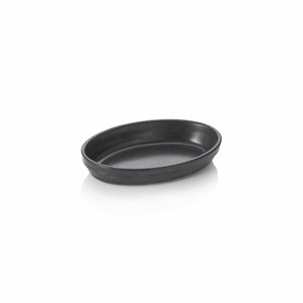 Backform - Porzellan - schwarz - oval-4890.024